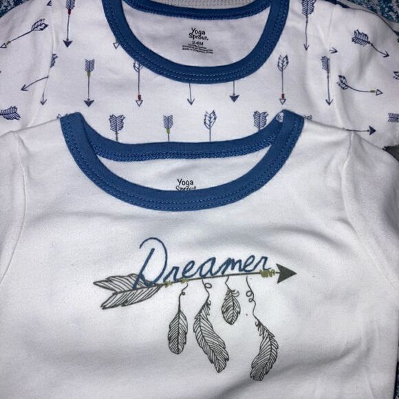 Carter’s & Yoga Sprout, Long & Short Sleeve Graphic One Piece Bodysuits Baby 24M - Picture 2 of 10